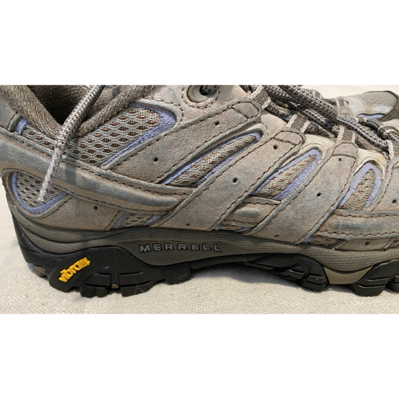 Merrell Vibram Hiking Shoes Womens Size US 6.5 EU 37 Gray Lace Up Athletic Shoes - Picture 6 of 10